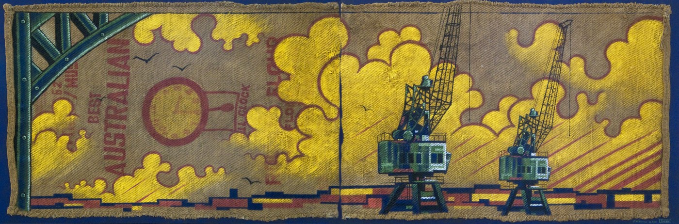 painting on hessian